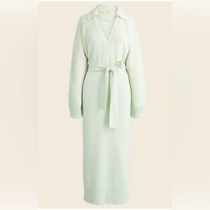 J. Crew Cashmere Collared Sweater Dress, Mint Green, Size S/M, NWOT
